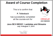 Award for MOOC about lambdas and streams